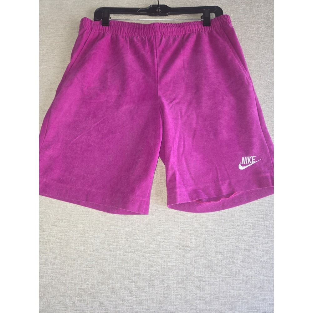 Vintage 90s Nike Warm Up Tracksuit Set Pink Magenta USA Made Jacket Shorts Small - Picture 9 of 16